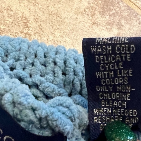 🆕 Karen Scott plush blue scoop neck pullover sweater small - Picture 6 of 6